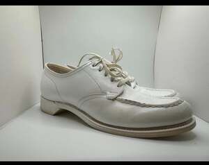 Vintage 1940s-1950s White Leather Nurse Uniform Oxford Shoes - Size 7 - 2A